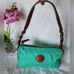 Dooney Bourke Florentine Mint Green Canvas Braided Shoulder Strap Hobo Handbags